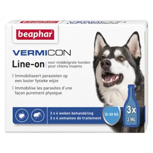 Beaphar Vermicon Spot-On M(15kg-30kg) kutyának 3 pipetta