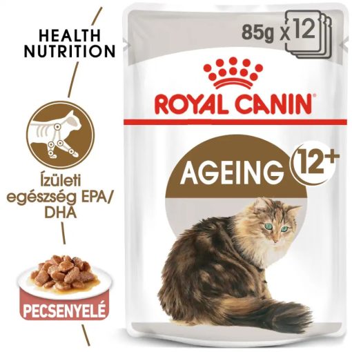 Royal Canin AGEING GRAVY +12 12x85g nedves macskaeledel