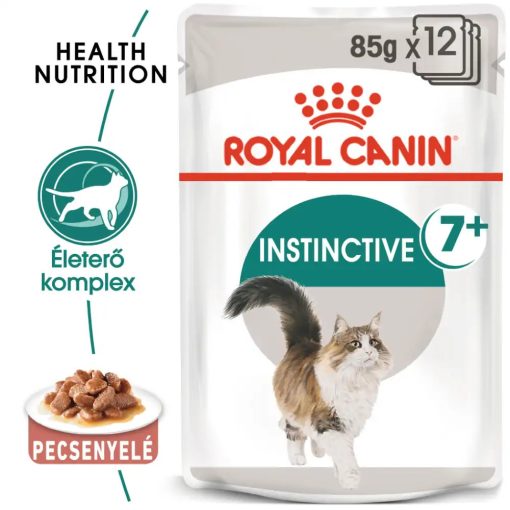 Royal Canin INSTINCTIVE GRAVY +7 12x85g nedves macskaeledel