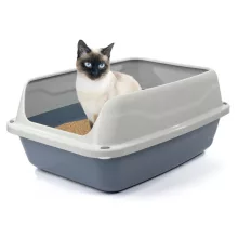 Macska WC magasított kerettel 56x40x24cm kék [12]