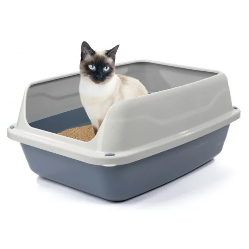 Macska WC magasított kerettel 56x40x24cm kék [12]