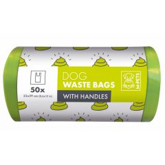 M-PETS ürülékszedő füles zacskó zöld 50db/tekercs