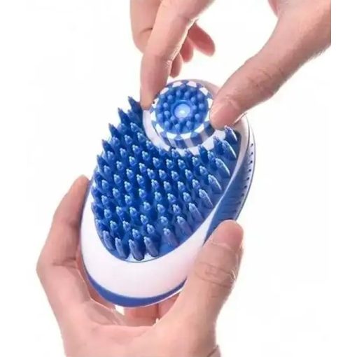 M-PETS samponadagolós mosdatókefe 11,5x7,5cm kék