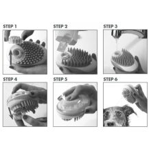 M-PETS samponadagolós mosdatókefe 11,5x7,5cm kék