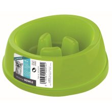 M-PETS tál falásgátlóval S 250ml zöld