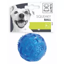 M-PETS kutyajáték csipogó labda 6,3cm kék