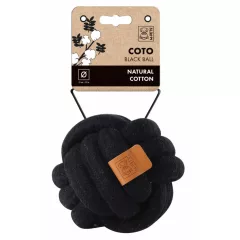 M-PETS kötéljáték labda 15cm fekete