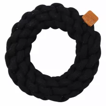 M-PETS kötéljáték karika 18cm fekete