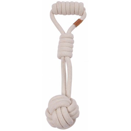 M-PETS kötéljáték fogantyús labda 36cm fehér