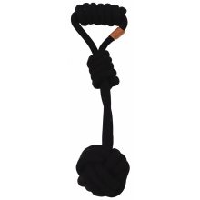 M-PETS kötéljáték fogantyús labda 36cm fekete