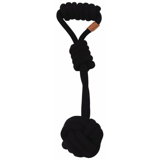 M-PETS kötéljáték fogantyús labda 36cm fekete