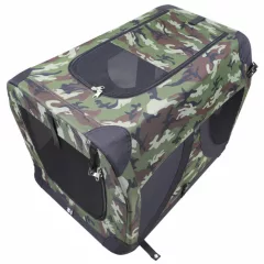   M-PETS COMFORT szállítótáska összehajtható L 71x51x51cm terepszín
