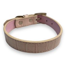 M-PETS nyakörv krokodil M 2x28-35cm rózsaszín