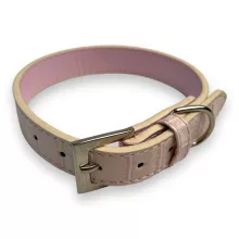 M-PETS nyakörv krokodil L 2,5x35-40cm rózsaszín