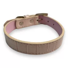 M-PETS nyakörv krokodil L 2,5x35-40cm rózsaszín