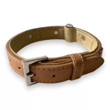 M-PETS nyakörv csontokkal és medállal Carmen L 2,5x35-40cm barna