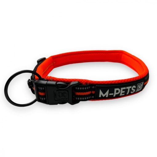 M-PETS nyakörv túrázáshoz párnázott XL 2,5x65-75cm narancs