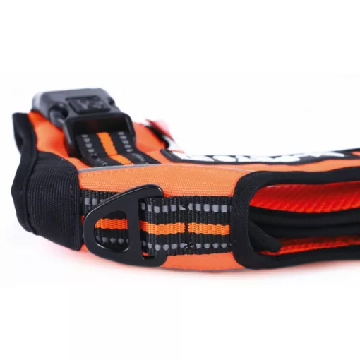 M-PETS háromszög hám túrázáshoz M 36-45/47-57cm narancs