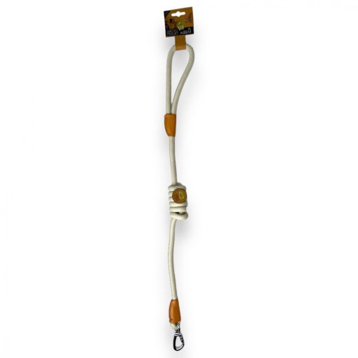 M-PETS Eco póráz biztonsági karabínerrel S 1,2x150cm fehér 100% újrahasznosított műanyag