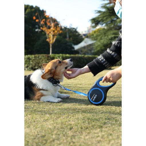 M-PETS automata póráz Liberty M 5m 20kg kék