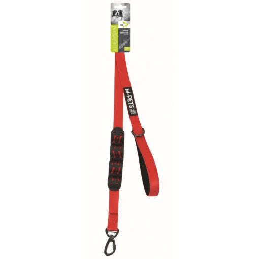 M-PETS póráz rántáscsillapítóval 2,5x120cm piros