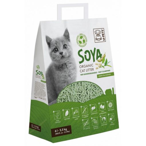 M-PETS szója bio macskaalom 6L/2,5kg zöld tea