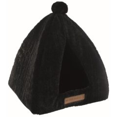 M-PETS macskabújó plüss sátor 37x37x37cm fekete