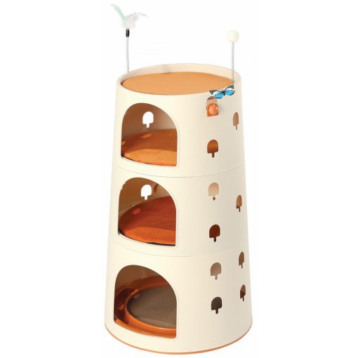 M-PETS Eco macskabútor Burana 49,5x49,5x88cm újrahasznosított műanyag