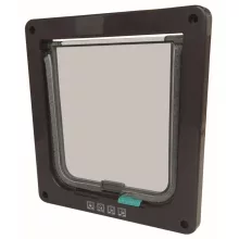 M-PETS Doras kutyaajtó-macskaajtó 2 irányú 195x190mm/169x160mm barna