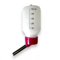 M-PETS Flaska fémcsőrös rágcsáló itató 50ml pink
