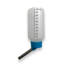 M-PETS Flaska fémcsőrös rágcsáló itató 100ml kék