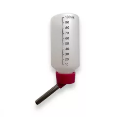 M-PETS Flaska fémcsőrös rágcsáló itató 100ml pink