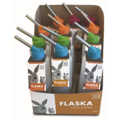   M-PETS Flaska fémcsőrös rágcsáló itató 250ml vegyes szín (12)