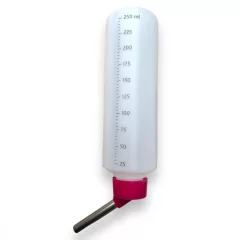 M-PETS Flaska fémcsőrös rágcsáló itató 250ml pink