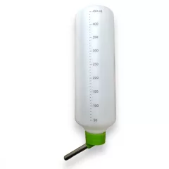 M-PETS Flaska fémcsőrös rágcsáló itató 450ml zöld