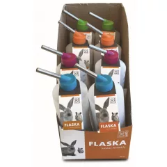   M-PETS Flaska fémcsőrös rágcsáló itató 600ml vegyes szín (8)
