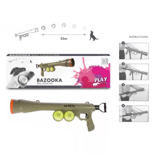 M-PETS kutyajáték tenniszlabda kilövő Bazooka 63x19,5x9,5cm