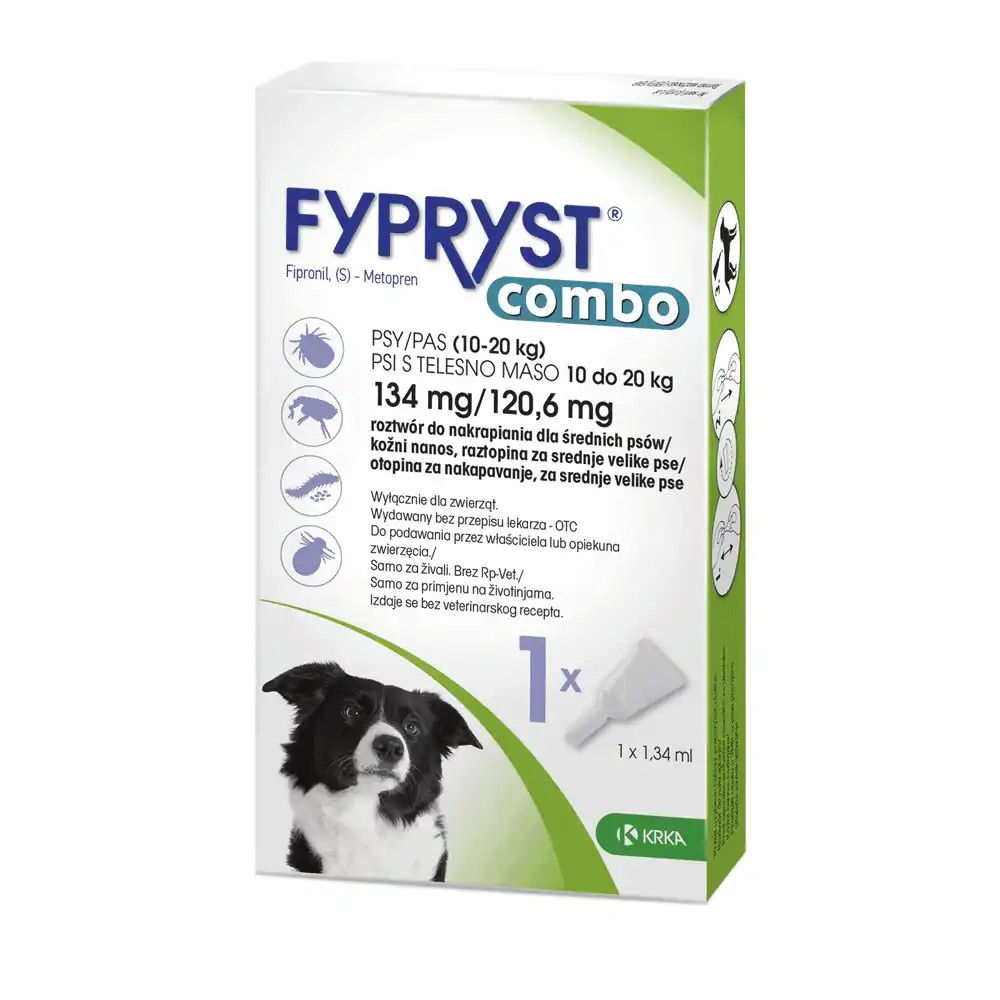 Fypryst Combo 10-20kg kutya bolha, kullancs és atka írtó csepp